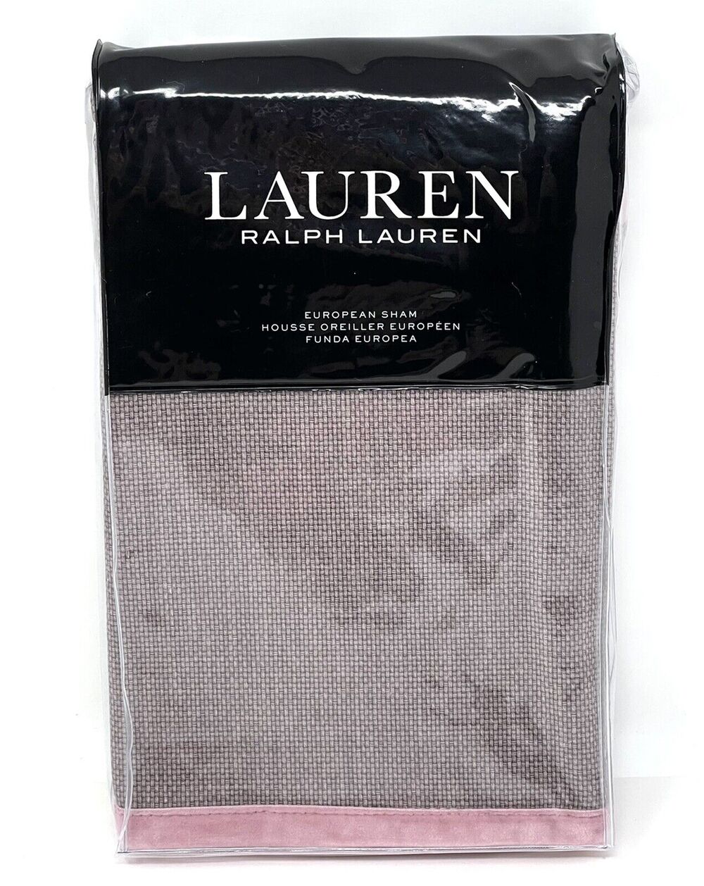 LAUREN Ralph Lauren CLAUDIA VELVET TRIM EURO Pillow SHAM Size 26 X 26" SLATE